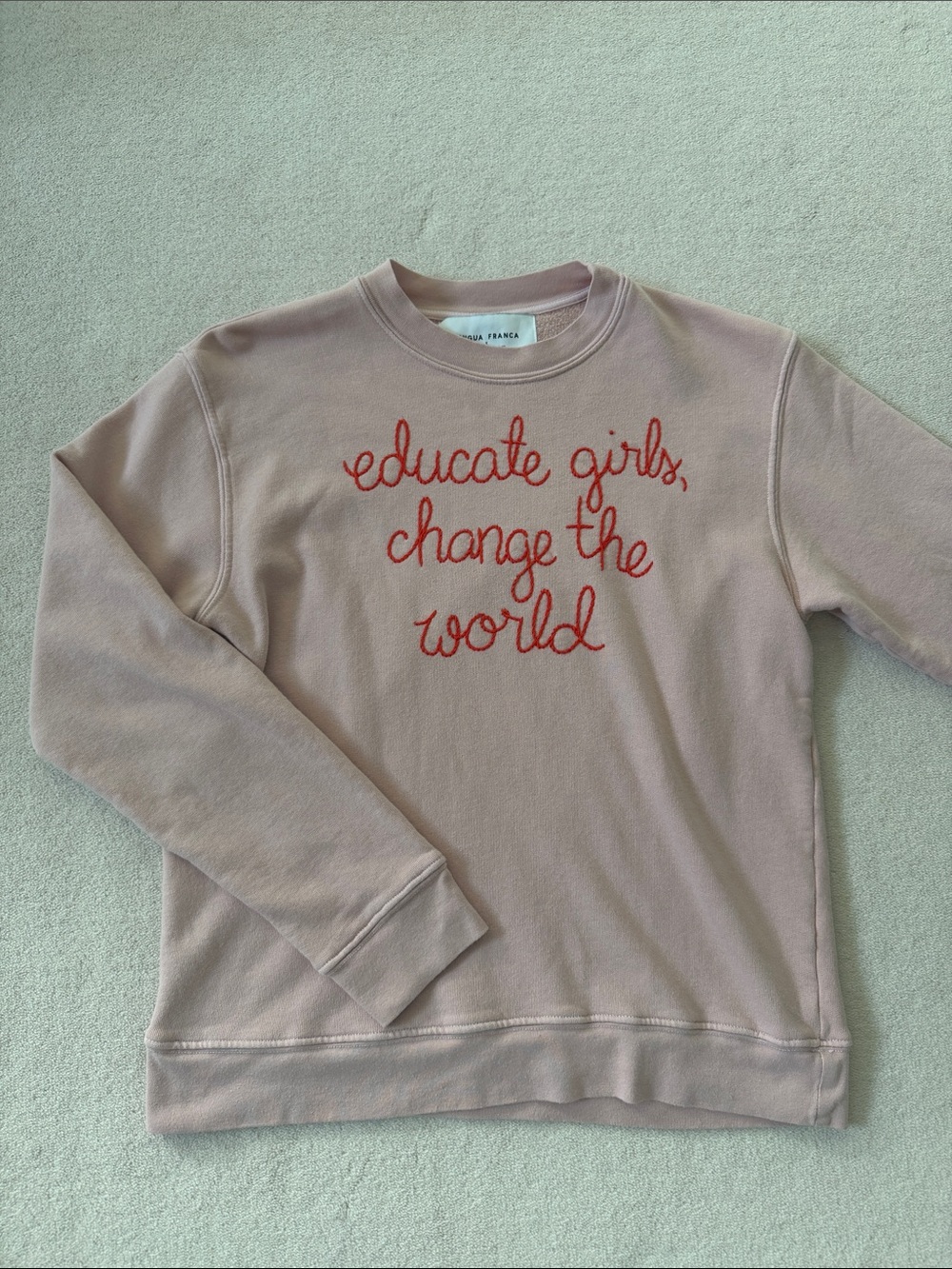 Lingua Franca "educate girls, change the world" Sweater